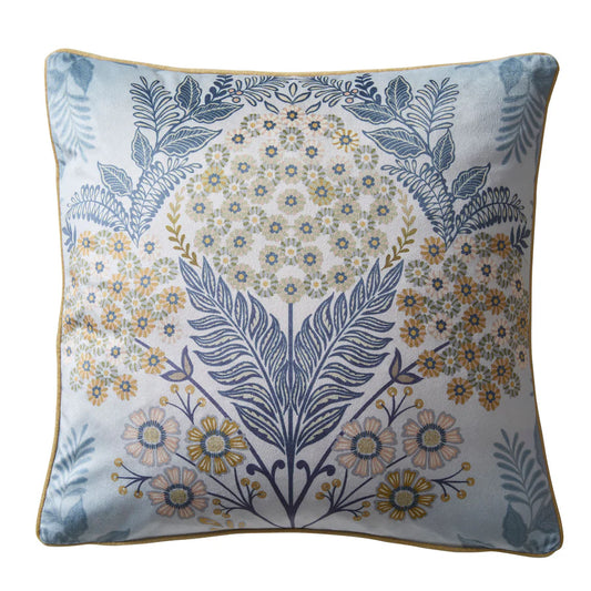 Tyynynpäällinen Kukat sininen 43 x 43 cm (kaksipuolinen)