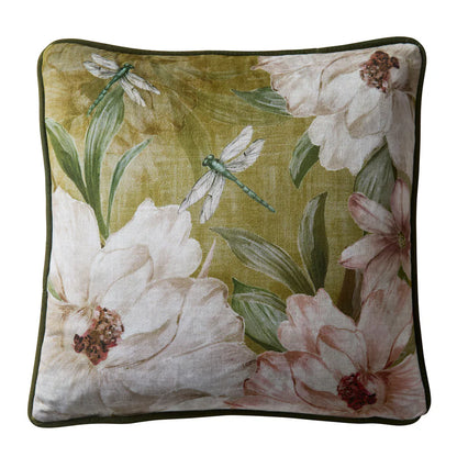 Tyynynpäällinen Sudenkorennot vihreä  43 x 43 cm (kaksipuolinen)