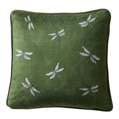 Tyynynpäällinen Sudenkorennot vihreä  43 x 43 cm (kaksipuolinen)