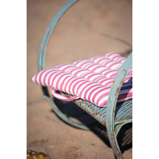 Istuintyyny raidallinen fuksia 38 x 38 cm
