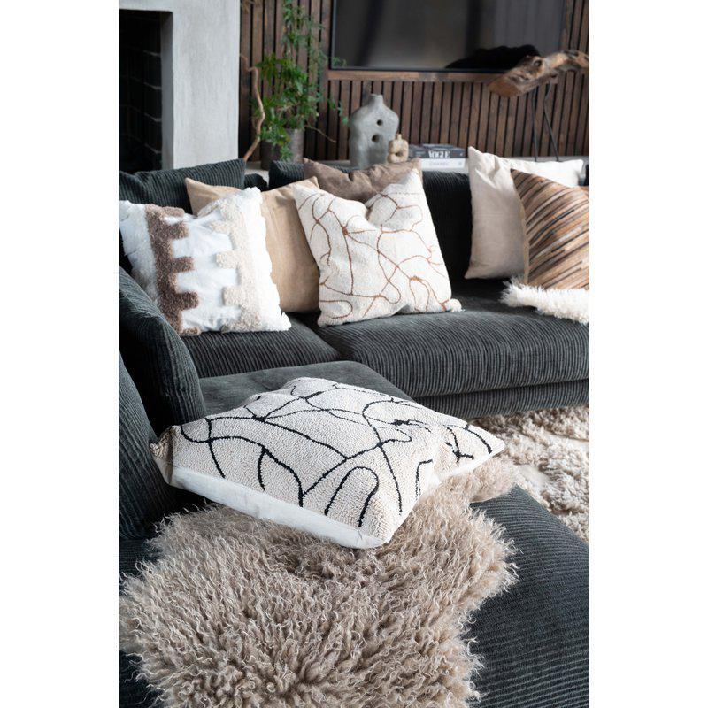 Tyynynpäällinen Tekomokka Offwhite 48 x 48 cm