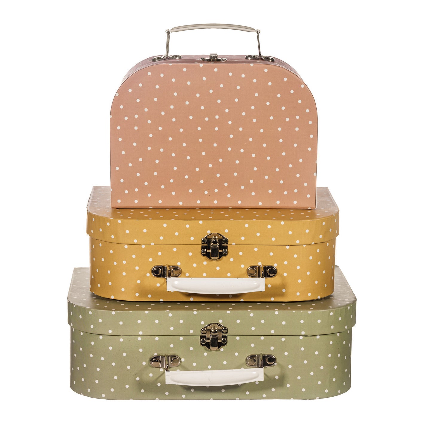 Pienet sisustus matkalaukut Polka dot 3 kpl  setti