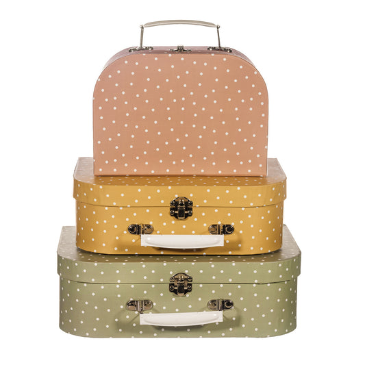 Pienet sisustus matkalaukut Polka dot 3 kpl  setti
