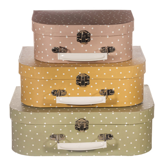 Pienet sisustus matkalaukut Polka dot 3 kpl  setti