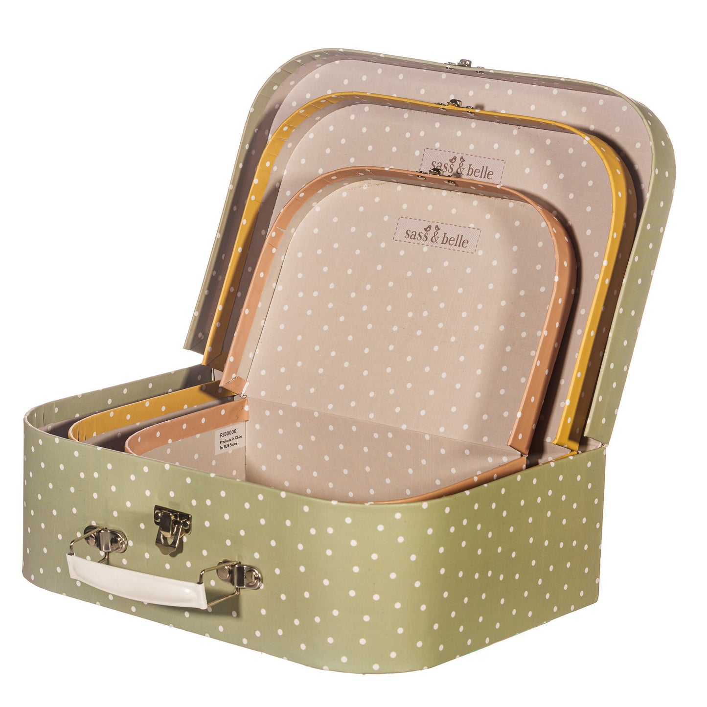 Pienet sisustus matkalaukut Polka dot 3 kpl  setti