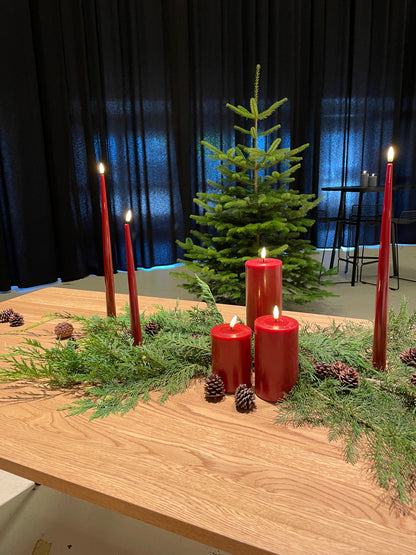 Led-kynttilä Punainen (Red) halk. 7,5 cm