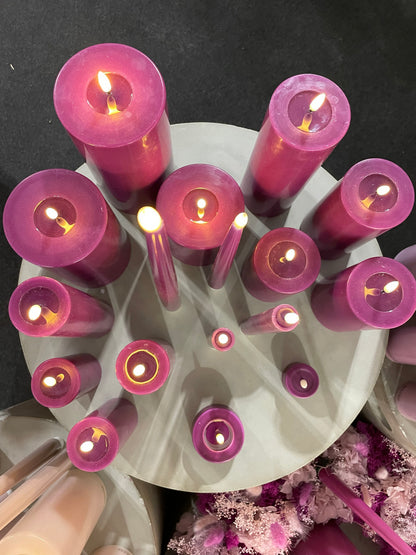 Led-kynttilä Tumma pinkki (Magenta)  halk. 7,5 cm