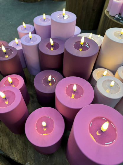 Led-kynttilä ulkokäyttöön Vaalea violetti (Lavendel) halk. 7,5 cm