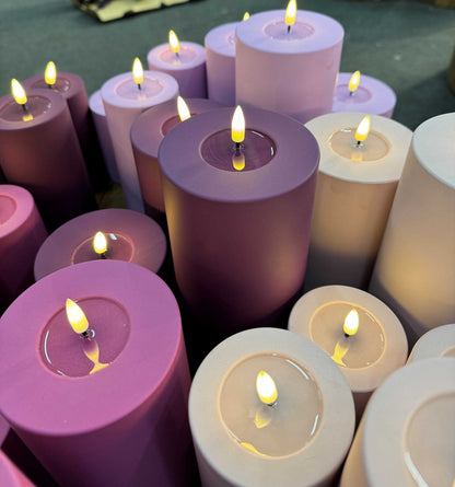 Led-kynttilä ulkokäyttöön Violetti (Violet) halk. 7,5 cm