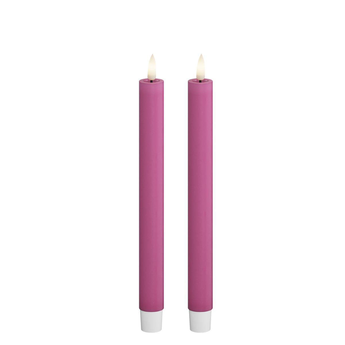 Tumma pinkki (Magenta) Led kruunukynttilä kork. 24 cm
