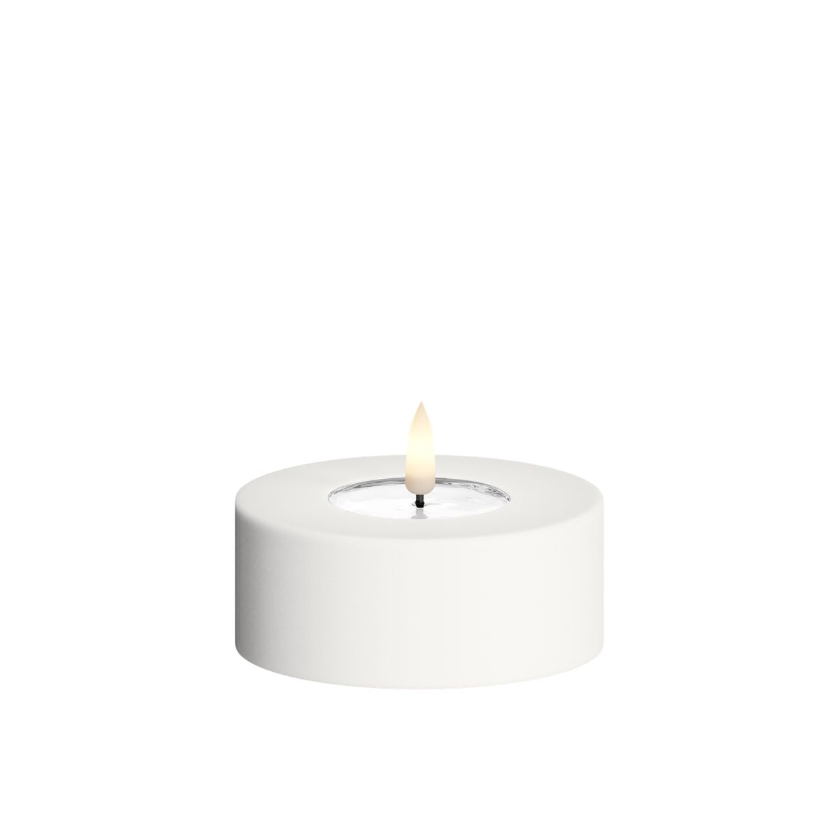 Matala Led-kynttilä / jumbotuikku ulkokäyttöön Valkoinen halk. 9 cm