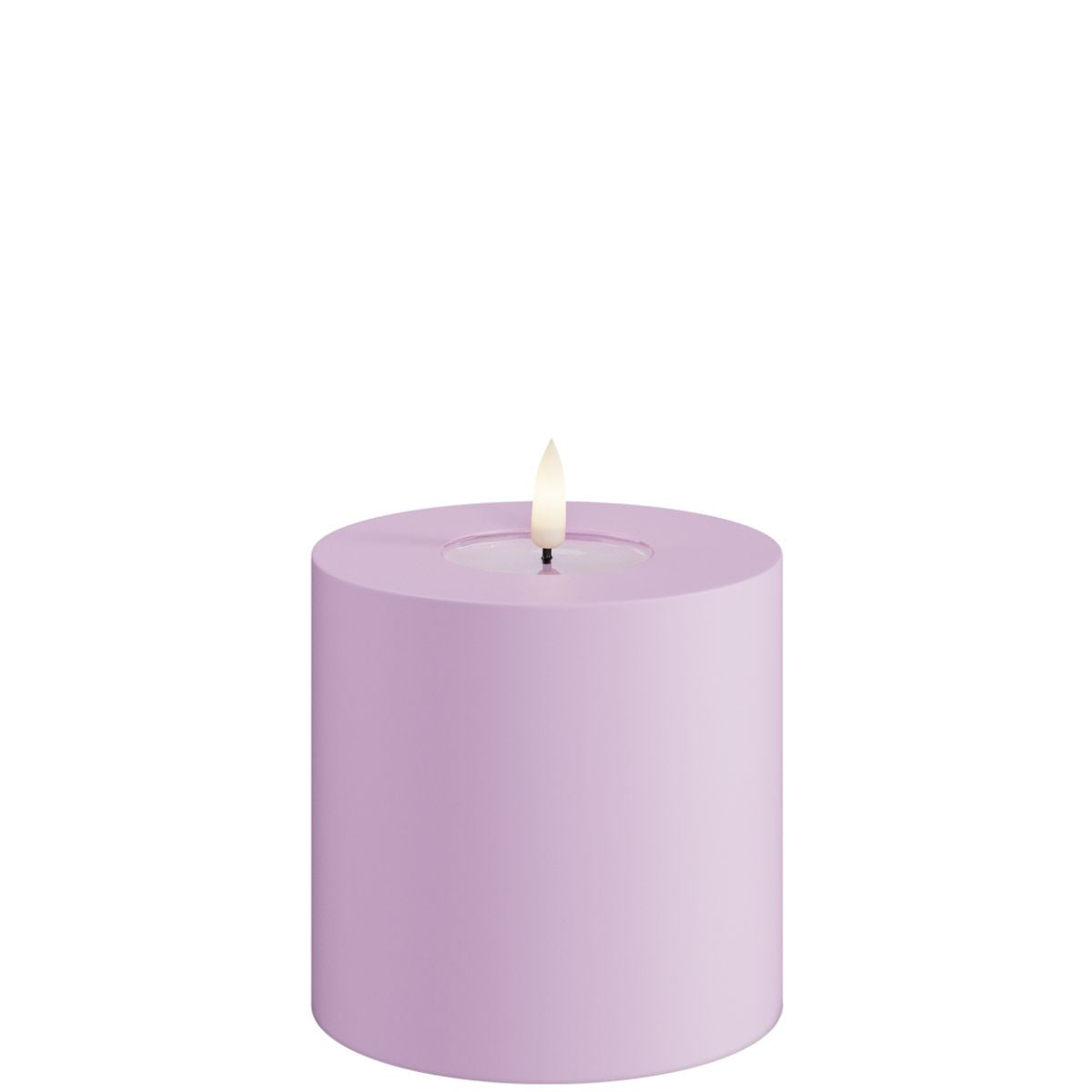 Led-kynttilä ulkokäyttöön Vaalea violetti (Lavendel) halk. 10 cm