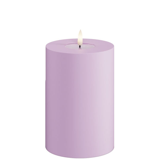 Led-kynttilä ulkokäyttöön Vaalea violetti (Lavendel) halk. 10 cm
