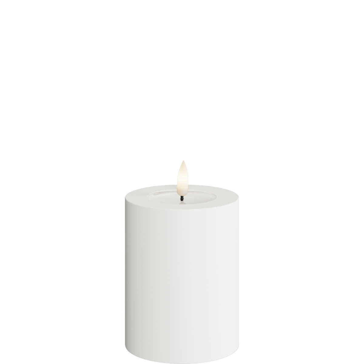 Led-kynttilä ulkokäyttöön valkoinen halk. 7,5 cm