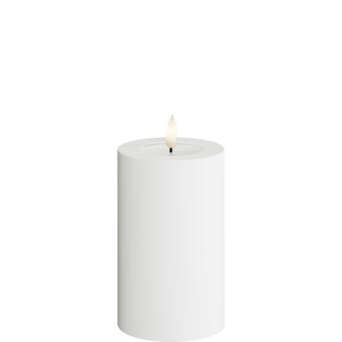 Led-kynttilä ulkokäyttöön valkoinen halk. 7,5 cm