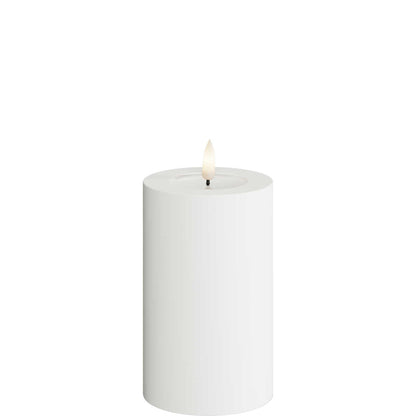Led-kynttilä ulkokäyttöön valkoinen halk. 7,5 cm