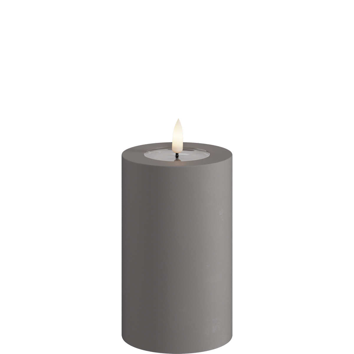 Led-kynttilä ulkokäyttöön Harmaa halk. 7,5 cm