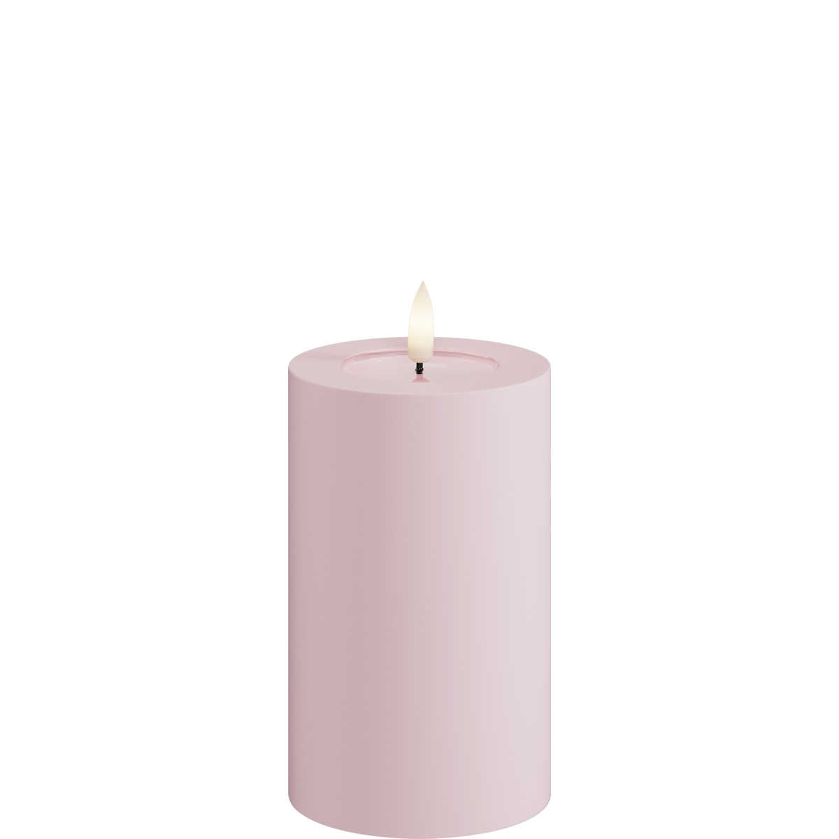 Led-kynttilä ulkokäyttöön Vaaleanpunainen (Dust Red) halk. 7,5 cm