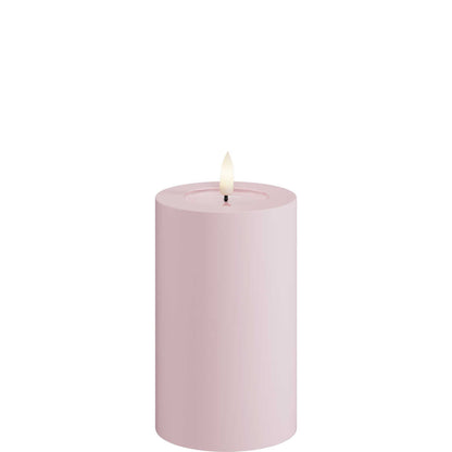 Led-kynttilä ulkokäyttöön Vaaleanpunainen (Dust Red) halk. 7,5 cm