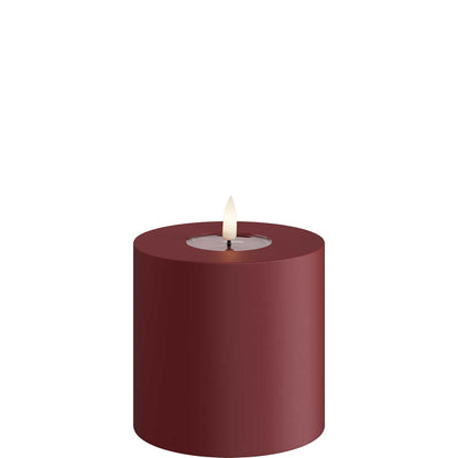 Led-kynttilä ulkokäyttöön Tummanpunainen (Bordeaux) halk. 10 cm