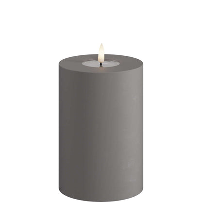 Led-kynttilä ulkokäyttöön Harmaa halk. 10 cm