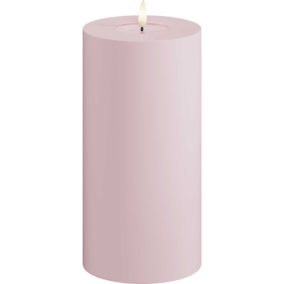 Led-kynttilä ulkokäyttöön Vaaleanpunainen (Dust red) halk. 10 cm