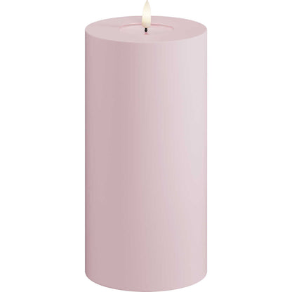 Led-kynttilä ulkokäyttöön Vaaleanpunainen (Dust red) halk. 10 cm
