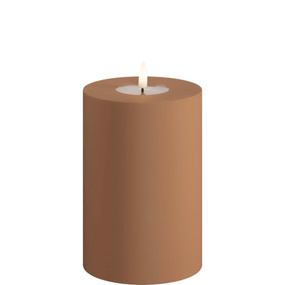 Led-kynttilä ulkokäyttöön Toffee (Caramel) halk. 10 cm