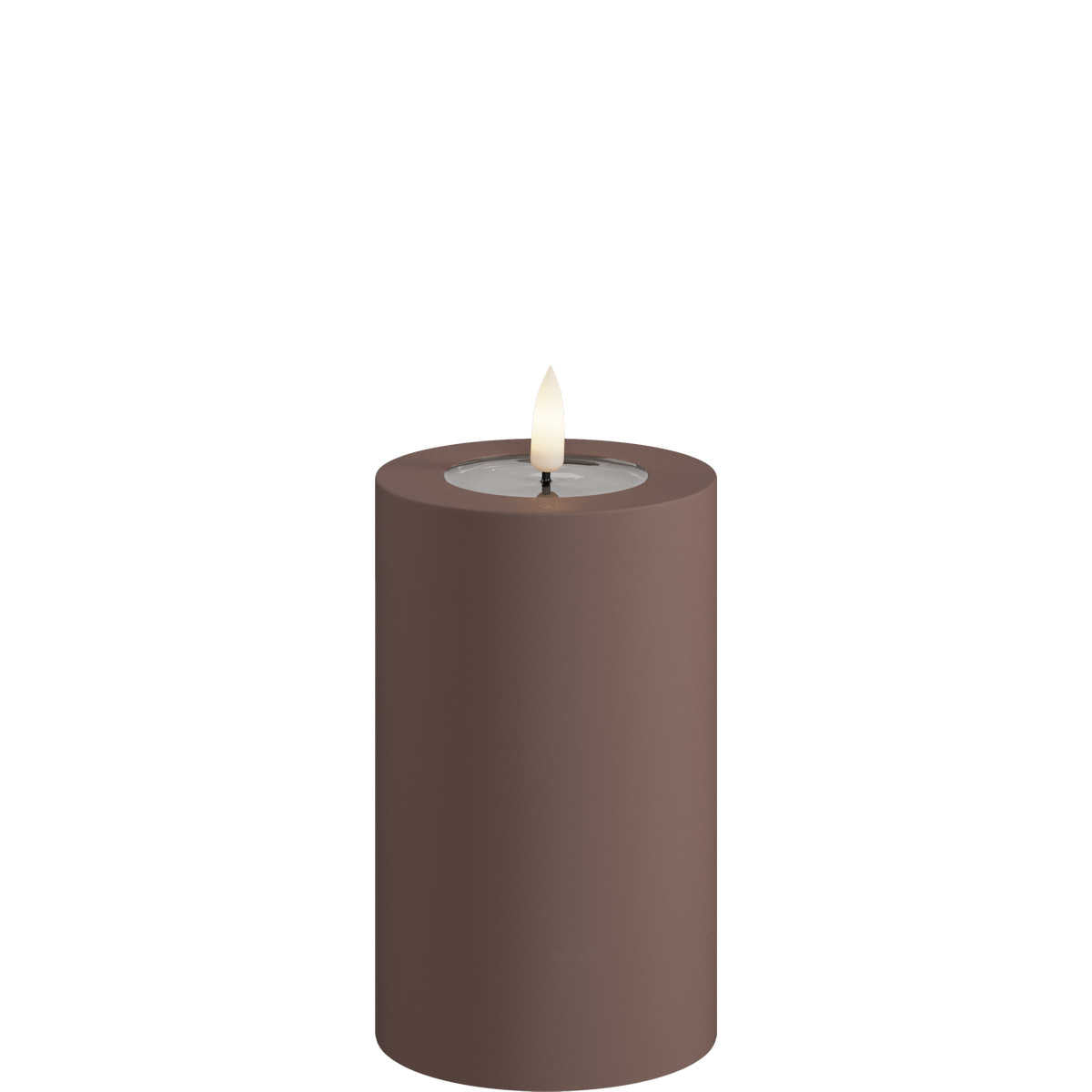 Led-kynttilä ulkokäyttöön Ruskea (Mocca) halk. 7,5 cm