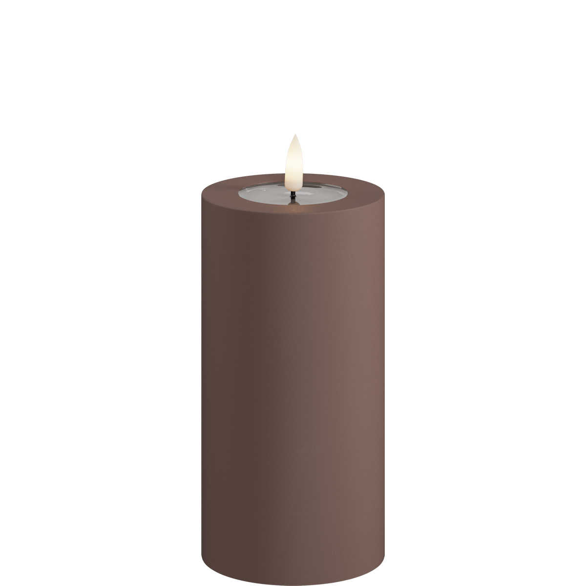 Led-kynttilä ulkokäyttöön Ruskea (Mocca) halk. 7,5 cm