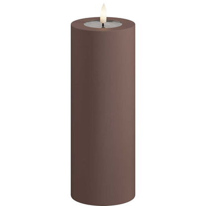Led-kynttilä ulkokäyttöön Ruskea (Mocca) halk. 7,5 cm