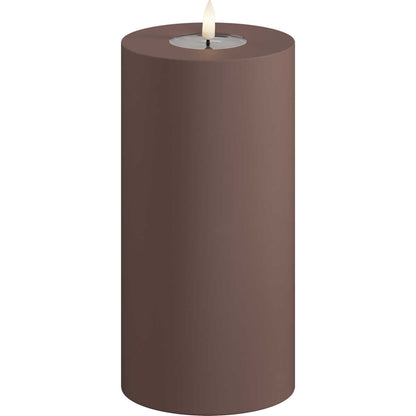 Led-kynttilä ulkokäyttöön Ruskea (Mocca) halk. 10 cm