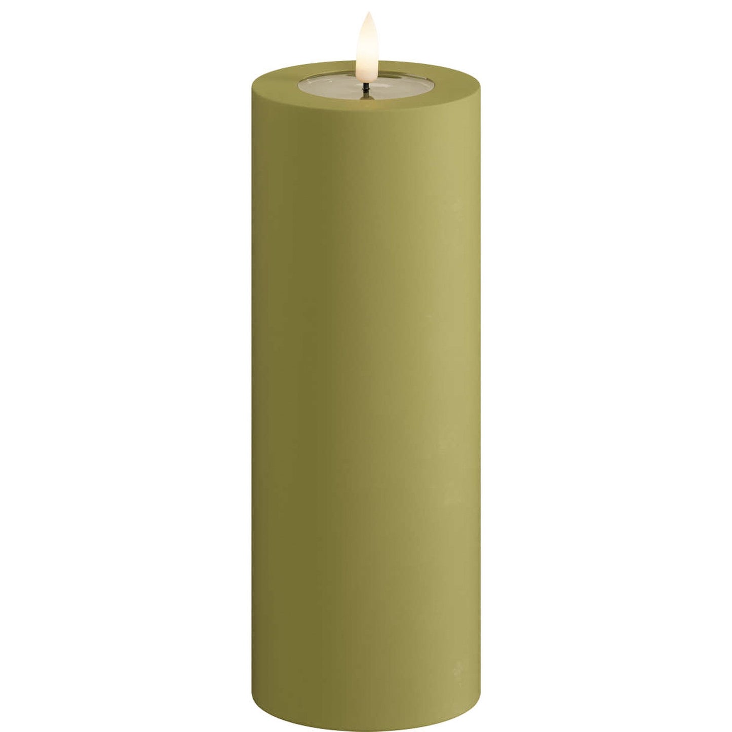 Led-kynttilä ulkokäyttöön Oliivinvihreä (Olive Green) halk. 7,5 cm