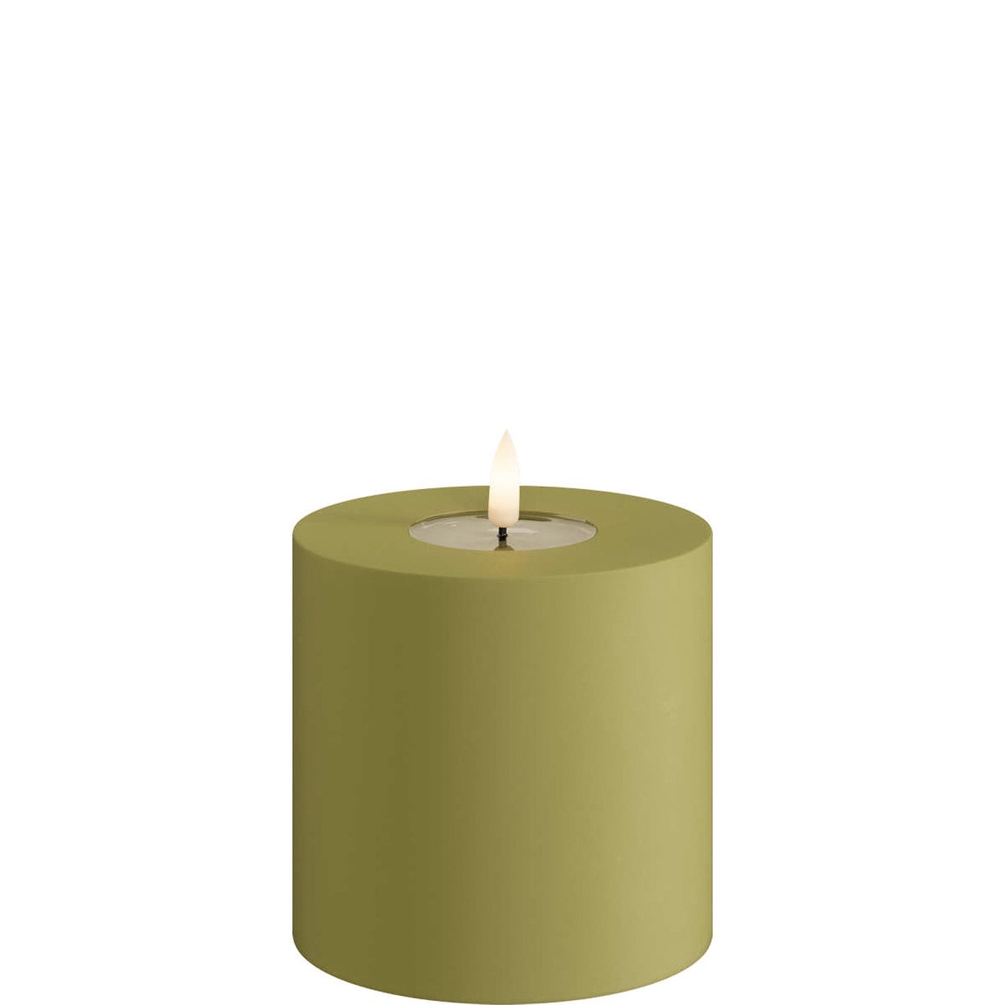 Led-kynttilä ulkokäyttöön Oliivinvihreä (Olive Green) halk. 10 cm