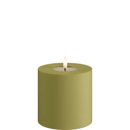 Led-kynttilä ulkokäyttöön Oliivinvihreä (Olive Green) halk. 10 cm