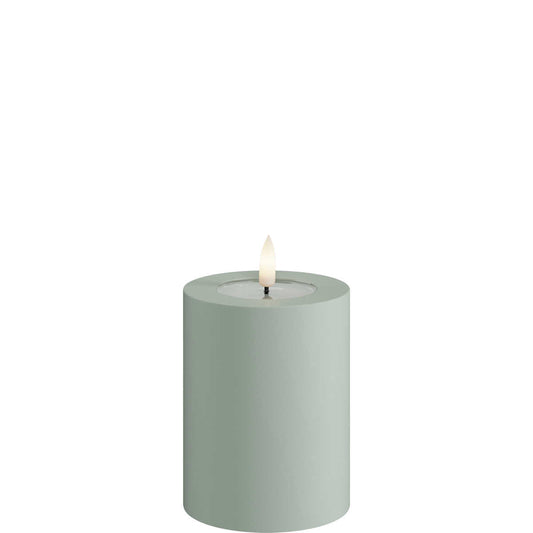 Led kynttilä ulkokäyttöön halk. 7,5 cm Salvian vihreä (Salvie Green) (Copy)