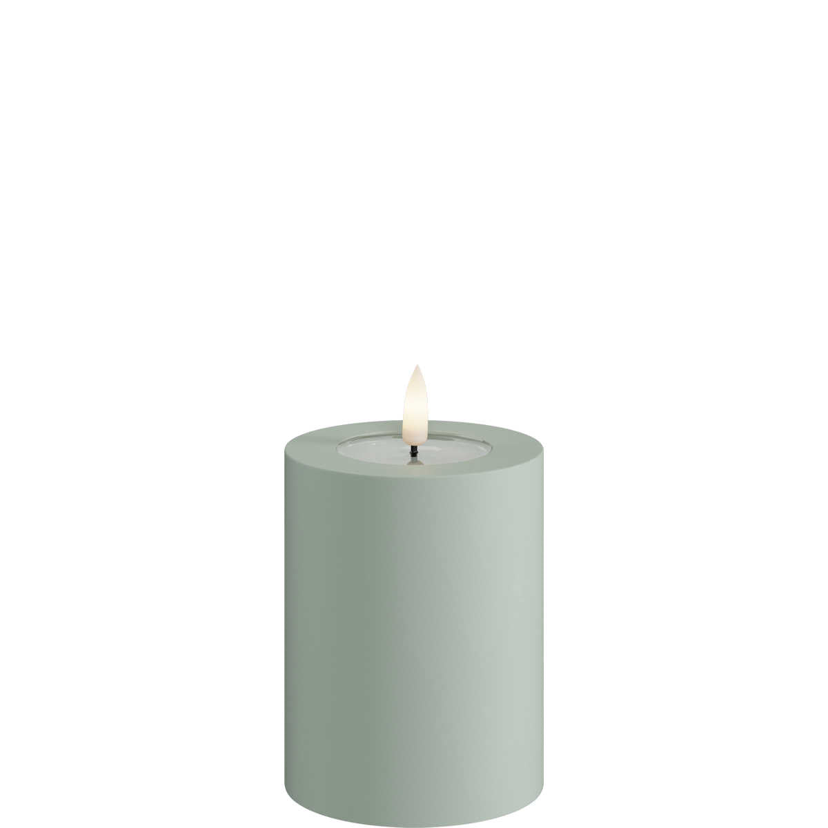 Led-kynttilä ulkokäyttöön Salvian vihreä (Salvie Green) halk. 7,5 cm