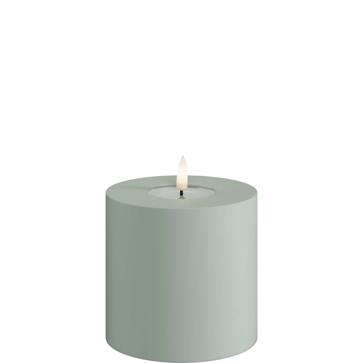 Led-kynttilä ulkokäyttöön Salvian vihreä (Salvie Green) halk. 10 cm