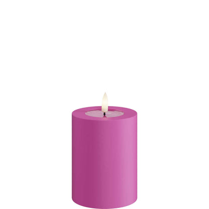 Led-kynttilä ulkokäyttöön Tumma pinkki (Magenta) halk. 7,5 cm