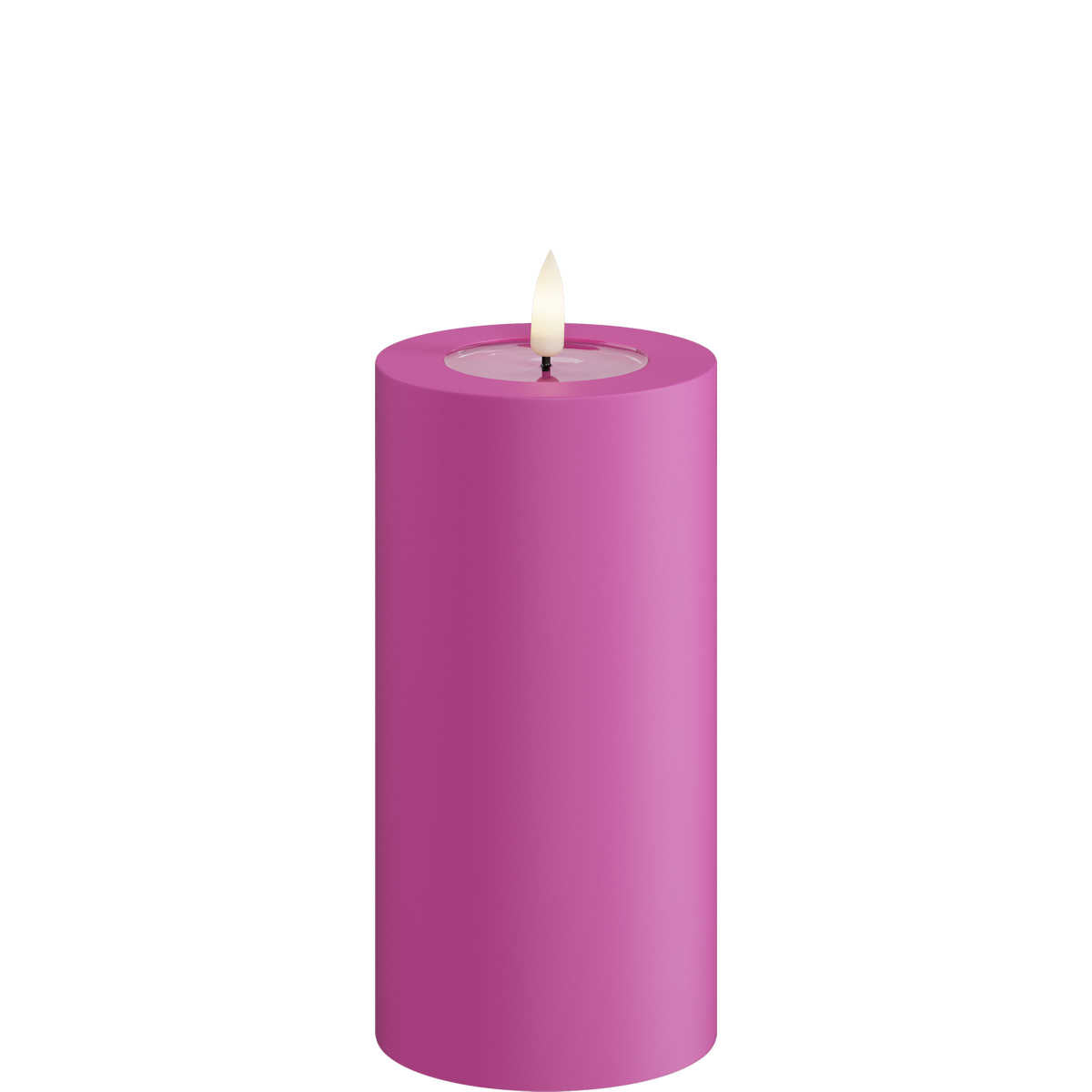Led-kynttilä ulkokäyttöön Tumma pinkki (Magenta) halk. 7,5 cm