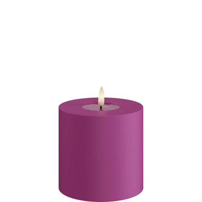Led-kynttilä ulkokäyttöön Aniliininpunainen (Magenta) halk. 10 cm