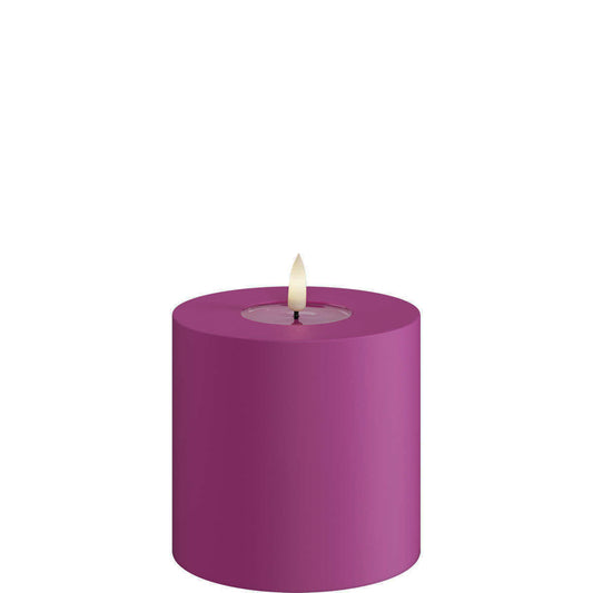 Led-kynttilä ulkokäyttöön Aniliininpunainen (Magenta) halk. 10 cm