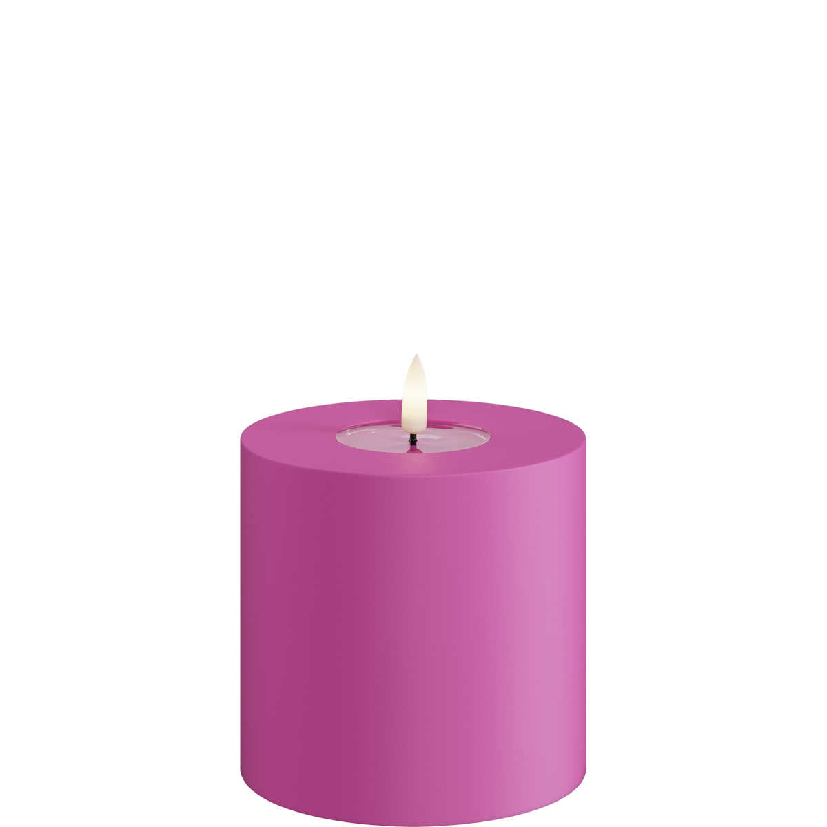 Led-kynttilä ulkokäyttöön Tumma pinkki (Magenta) halk. 10 cm