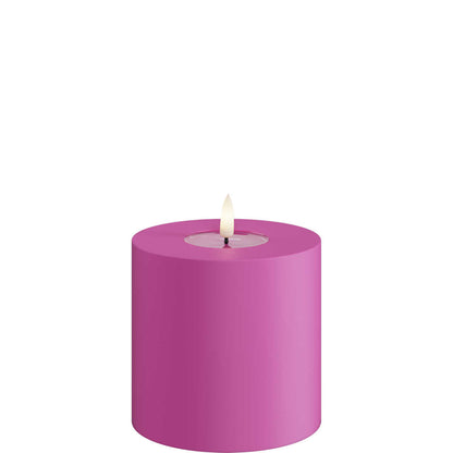 Led-kynttilä ulkokäyttöön Tumma pinkki (Magenta) halk. 10 cm