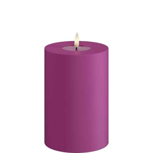 Led-kynttilä ulkokäyttöön Aniliininpunainen (Magenta) halk. 10 cm