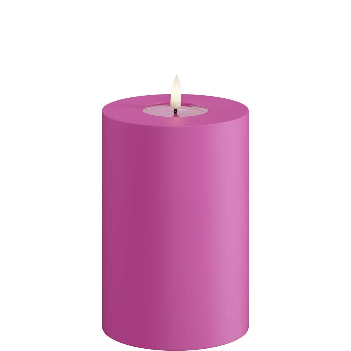 Led-kynttilä ulkokäyttöön Tumma pinkki (Magenta) halk. 10 cm