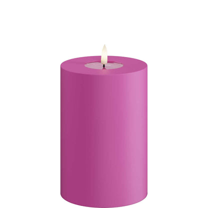 Led-kynttilä ulkokäyttöön Tumma pinkki (Magenta) halk. 10 cm