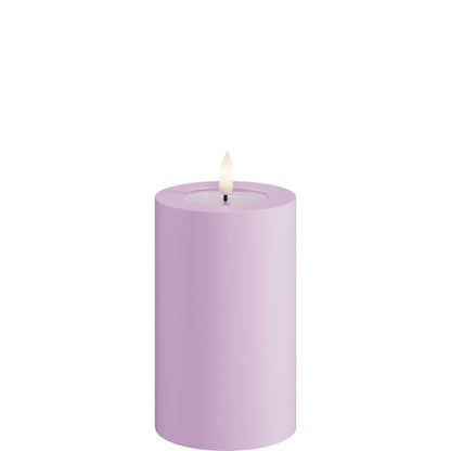 Led-kynttilä ulkokäyttöön Vaalea violetti (Lavendel) halk. 7,5 cm