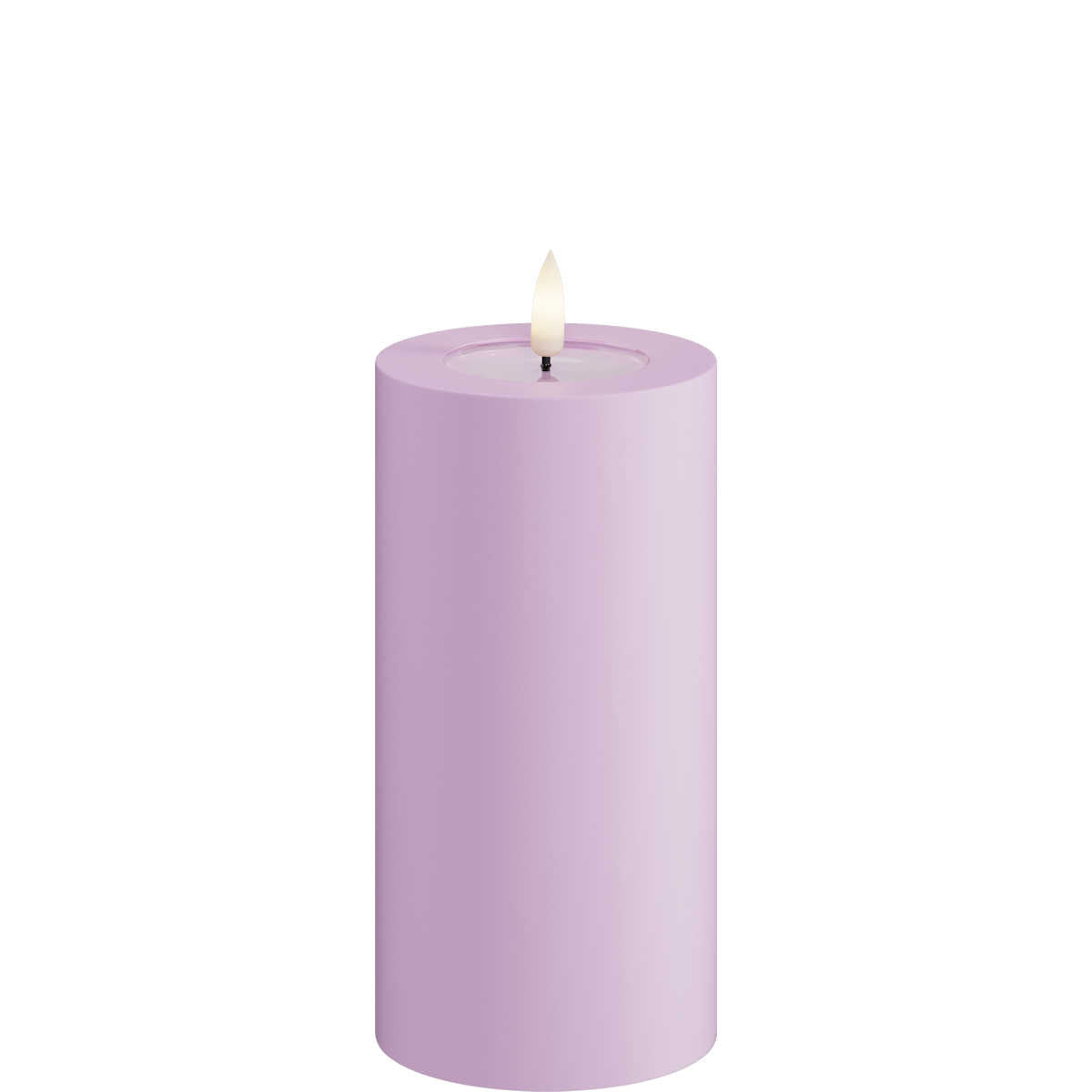Led-kynttilä ulkokäyttöön Vaalea violetti (Lavendel) halk. 7,5 cm