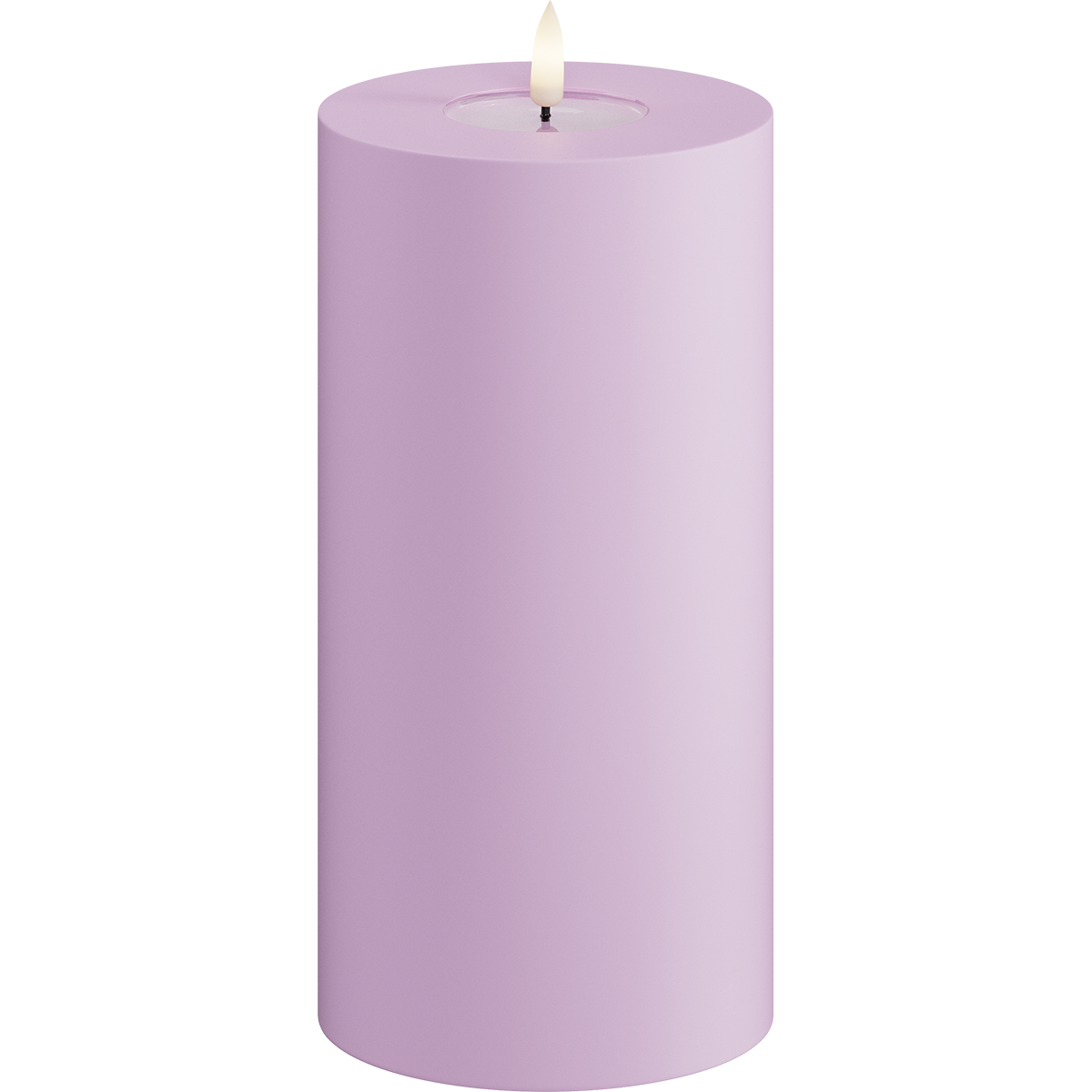 Led-kynttilä ulkokäyttöön Vaalea violetti (Lavendel) halk. 10 cm